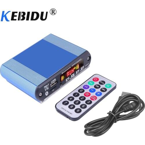 Kebidu DIY Bluetooth MP3 Decoder Board Module 5V 12V USB TF FM Radio Module Wireless MP3 Player with Recording Function Car Kit