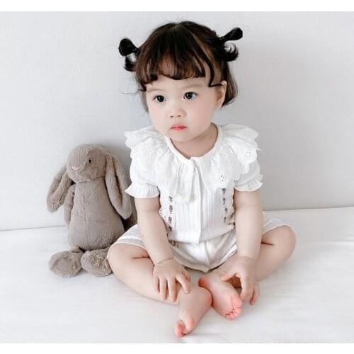 Newborn baby jumpsuit summer dress female baby romper short-sleeved romper newborn clothes cute net red summer thin section