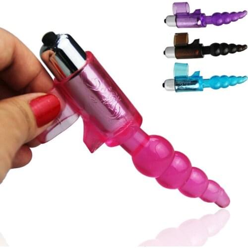 Candiway Tiny Beads Vibrator Finger Loop Clitoris Massager G Spot Anal Plug Waterproof Masturbation Adult Sex Toys For women
