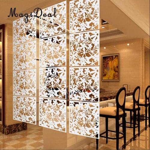 MegiDeal 4x Butterfly Flower Hanging Screen Curtain Room Divider Partition Wall Home Decoration Accessories White/Red/Black
