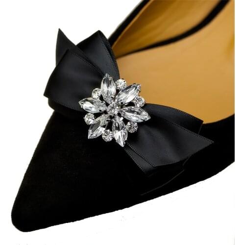 2 pcs Fashion Ribbon Bow Shoe Clips Decorative Jewelry Wedding Party Accessories Pair Decoration Dropship
