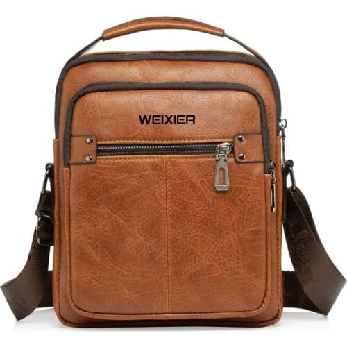 Weysfor Men Crossbody Bag Shoulder Bags Multi-function Men Handbags Capacity Split Leather Bag For Man Messenger Bags Tote Bag