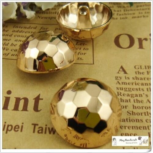 Wholesale,30Pcs/Lot, Beatiful Gold Mushroom Sparkly Button Metal Buttons for Overcoat/Sweater Shank Button Mixed Buckle
