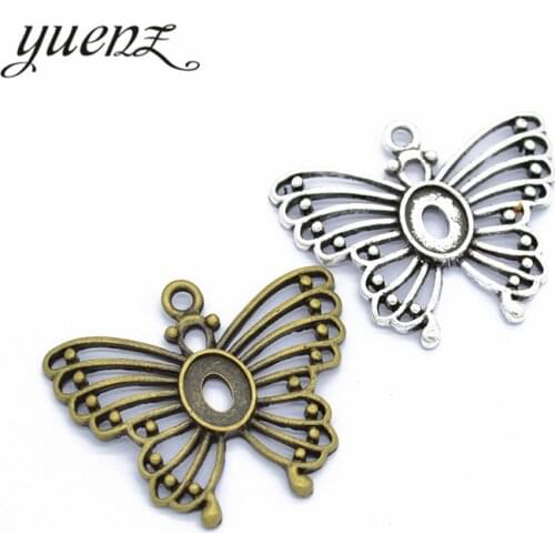 YuenZ 3pcs 2 color Antique bronze butterfly Charm fit for Bracelets Necklace Pendant DIY Metal Jewelry 39*33mm D265