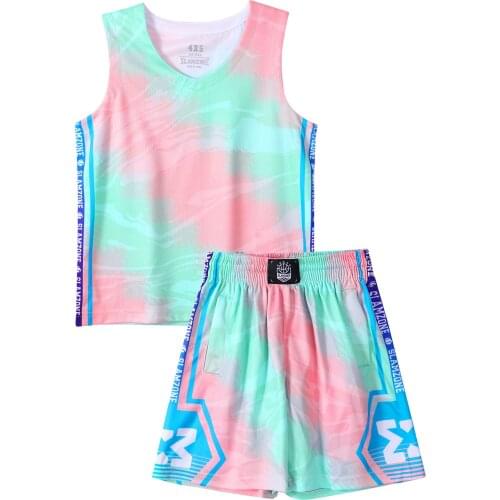 2Pcs Casual Tops and Shorts Summer Basketball Football Set Tracksuits Kids Girls Boys Sport Clothes Outfit Sleeveless Sportswear