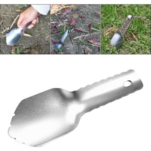 Durable Garden Shovel Trowel Teethed Handle Transplanting Digging Hand Tool