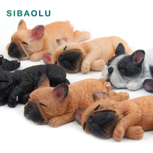 Sleeping French Bulldog fridge magnets Dog Animal whiteboard sticker Refrigerator Magnets Kids toy gifts Home Decoration
