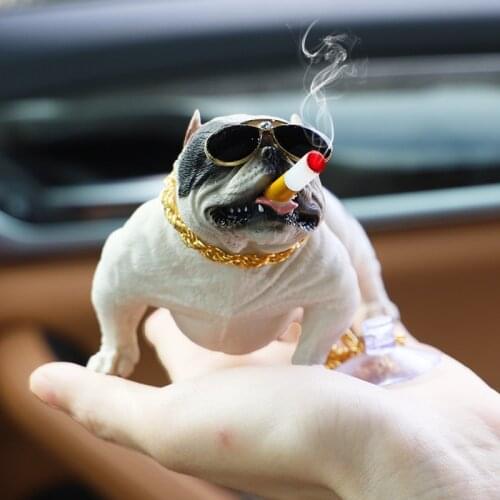 HOT Bully Pitbull Dog Car Interior Decoration Dashboard Ornament Fashion Funny Cute Home Decoration Auto Accessories