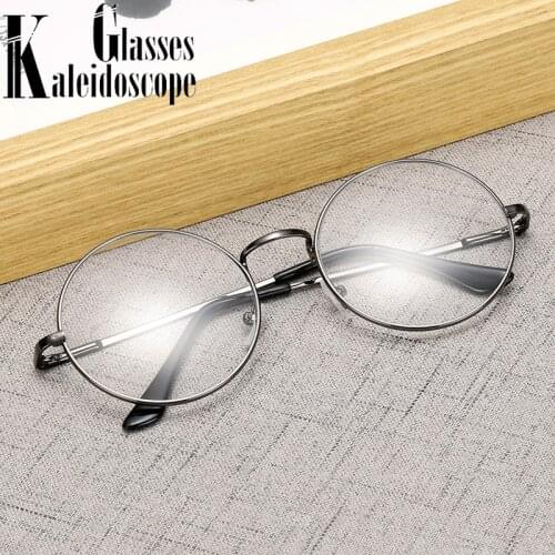 Vintage Round Glasses Frame Men Women Retro Optical Glasses Circle Spectacles Frames Resin Lenses Brand Designer