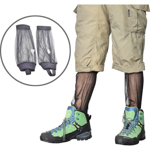 1 Pair Outdoor Mesh Anti-mosquito Foot Cover Camping Hiking Breathable Soft Anti Mosquito Bites Stockings Leg Protective Covers