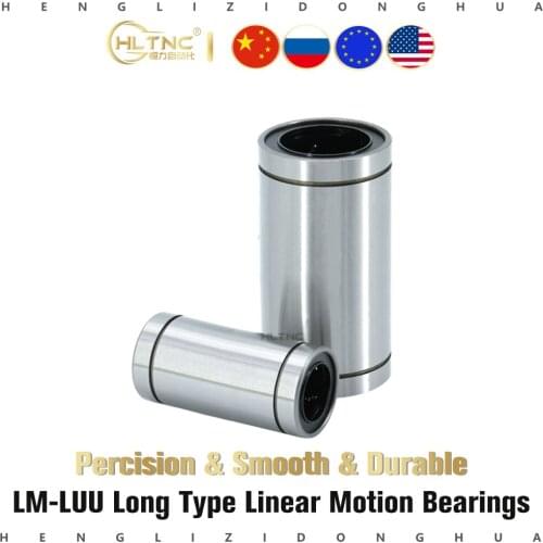 1pcs lengthen Linear motion Bearing long type 3D printer partsLM6LUU LM8LUU LM10LUU LM12LUU LM13LUU