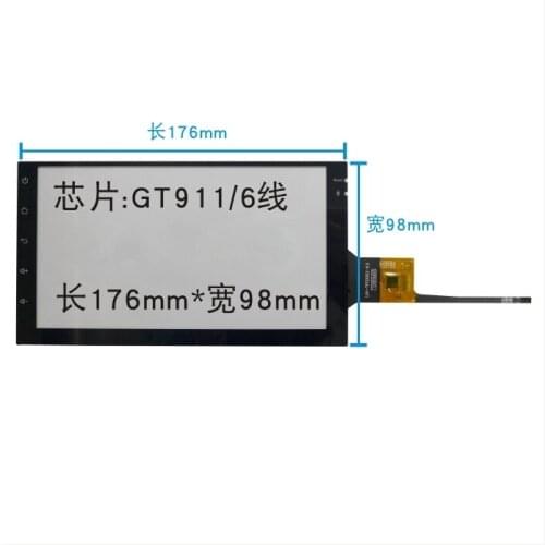 176*98 7-inch universal DVD navigation capacitive touch screen /DVD touch screen / 7-inch 6-line android capacitive belt button