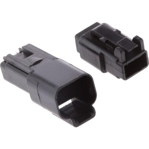 2 Pin Car Motorcycle Sealed Connector Terminal Set DT04-2P DT06-2S