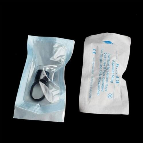 20x Ring Pigment Glue Rings with Sponge Ink Holder Container Cups