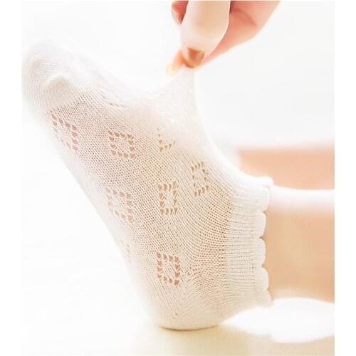 5 Pairs / Lot Children Short Socks Kids Mesh Cotton Socks 0-12 Years Nice Summer Socks Boy Girl Solid Color Baby Cute Socks