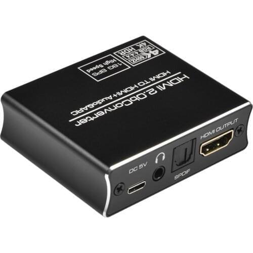 5V HDMI-compatible Audio Extractor 600MHZ Support ARC Feature FIT For PS 3 4 5 And Fit Aptop, HD Camera, DVR Audio Splitter