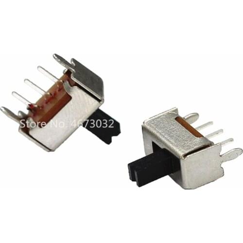 500pcs SS12D07 1P2T DIP 5PIN SPDT toggle switch handle length 4mm slide switches SS-12D07 ROHS