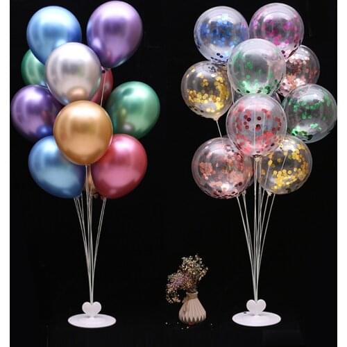 7/10 Tubes Balloons Stand Wedding Birthday Balloons Holder Column Confetti Balloon Stick Birthday Party Decoration Supplies