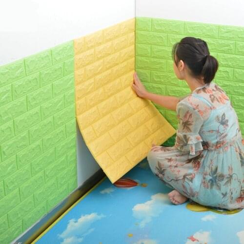 70*38 cm Foam 3D Wall Stickers Safty Home Decor Wallpaper DIY Wall Decor Brick Living Room Kids Bedroom Decorative Sticker 1PCS