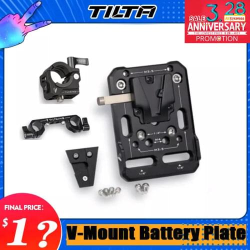 Instock Tiltaing Mini V-Mount Battery Plate TA-MBP-V Tilta V-mount battery plate for 4K 6K PRO A7 Z Cam A7S3 S1H 5D GH5 FX3 FX6