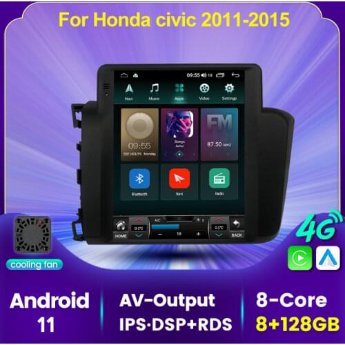 9" 4G LTE Android 10 For HONDA JAZZ City 2002 2003 2004 2005 2006 2007 Multimedia Stereo Car DVD Player Navigation GPS Radio