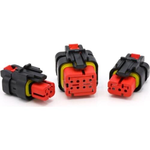 Car waterproof Connector AMP/TE 2 Pin Auto sensor plug 2P/3P/8P/12P camshaft sensor connector for excavator Carter