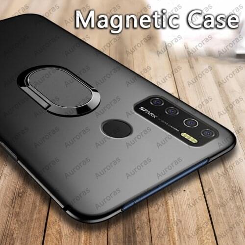 Auroras For Tecno KD7 Spark 5 Pro Case Ultra Thin Back Matte With Magnetic Attraction Ring Cover For Tecno Spark 5 Soft Case
