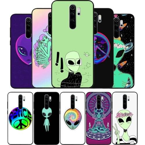 Peace Alien Phone Cover For Xiaomi Redmi note 9S 8T 7 6 5 4 Pro for redmi 4A 4X 5 Plus Soft Silicone Case Fundas