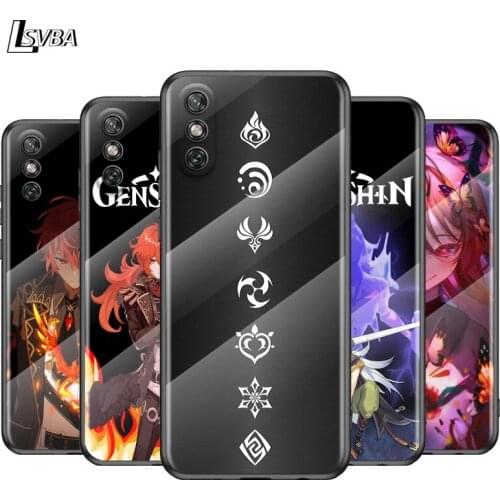 Anime Genshin darbe For Huawei Y6 Y7 Y9 Y5P Y6P Y8S Y8P Y9A P Smart Z 2019 2020 2021Tempered Glass Cover Phone Case