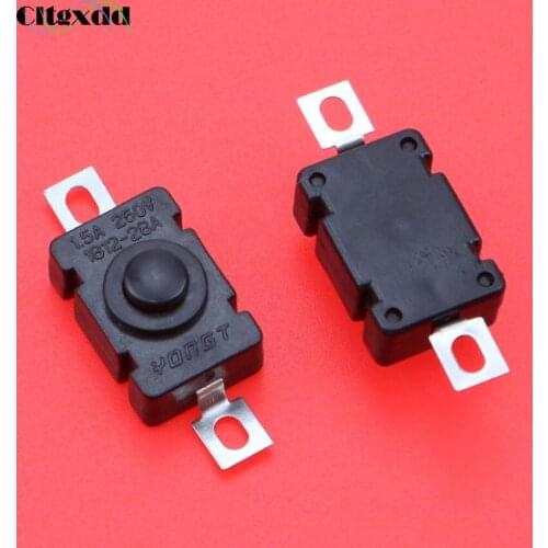 Cltgxdd 1Pcs KAN-28 Flashlight Switches Self Locking ON-OFF AC/DC 250V 1.5A SMD Type 18 x 12mm (L*W) Push Button Switch