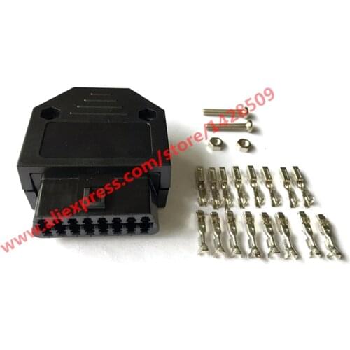 1 Set GM OBD2 16 Pin Female Connector Diagnostic OBD II Plug Adapter Connector j1962f With Full Pins Terminal