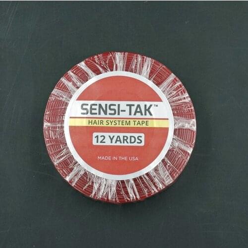 Hstonir Sensi-Tak Hair System Tape Medical Double Sided Tape For Hair Roll Red Liner Adhesive Easy Clean T002