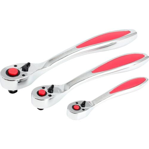 1/4",3/8",1/2" 72 Teeth Ratchet Handle Wrench Hand Tool Quick CR-V Universal Socket Wrenches Ratchet Spanner Auto Repair Tools