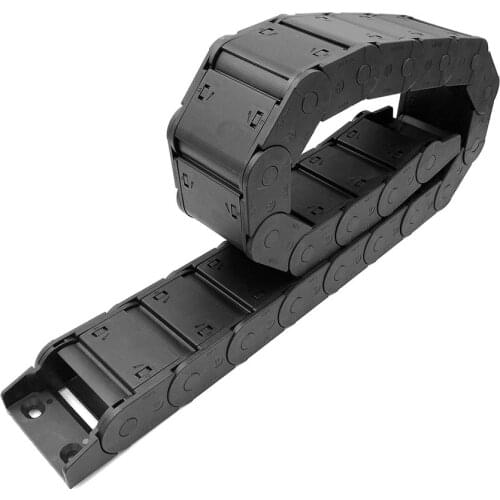 JFLO 1 Meter 25x57mm Drag Chain Wire Carrier Cable Towline Closed Open On Both Sides For CNC Router Machine Tools Freeshipping