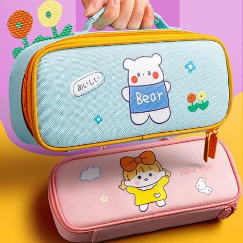 Pencil Case Pens For Boys Estuche De Lapices Stationery For School 2021 Office Supplies Pencil Paste Etui Pennen Kawaii Storage