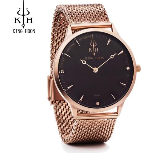 KINGHOON Mens Watches Brand Luxury Ultra Slim Quartz Watch Men 2017 Business Leather Band Relogio Masculino Fashion wristwatches