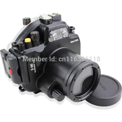 Mekon 40 meters 130ft EM 5 Underwater Waterproof Housing EM5 Diving Camera Case for Olympus OMD E-M5 12-50mm lens