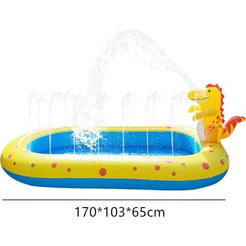 Inflatable Dinosaur Spray Pond Outdoor Dolphin Sprinkler Game Mat Children Playing with Water Toys Frog Swimming Pool Shark Pool