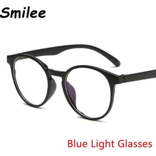 Clear Lens Anti Blue Light Glasses Vintage Retro Eyeglasses Frame Women Men Plain Round Circle Glasses Transparent Computer