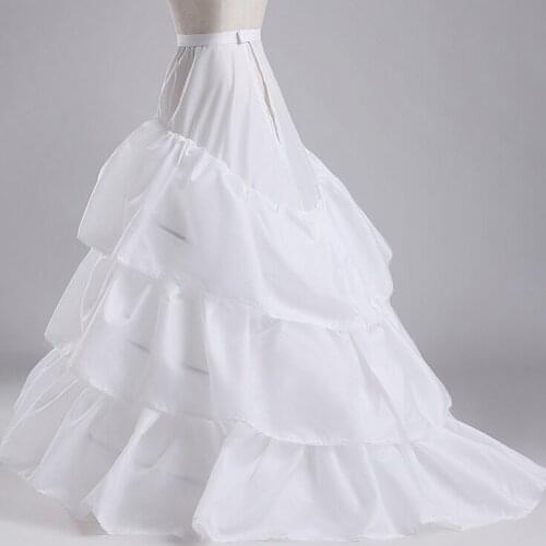 Petticoats for Wedding Dresses White Mermaid Chapel Court Train Bridal Accessories Petticoats enaguas novia Crinoline