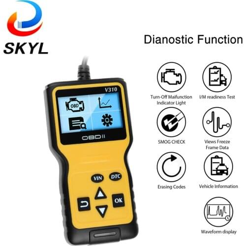 SKYL V310 Code Reader Scan Tool V310 OBDII Code Readers OBD 2 OBD2 Car Diagnostic Auto Tool obd2 ODB2 Scanner PK ELM327 V1.5