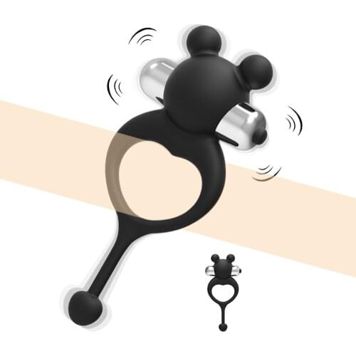 Silicone Cock Vibrator Ring Sex Toys for Men Erection Delay Ejaculation Long Lasting