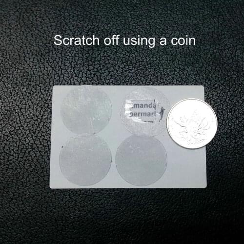 Scratch Off Sticker 25 x 25 mm Scratch Off Using A Coin Silver Color Blank Code Cover Password Sticker Scratch Card Sticker