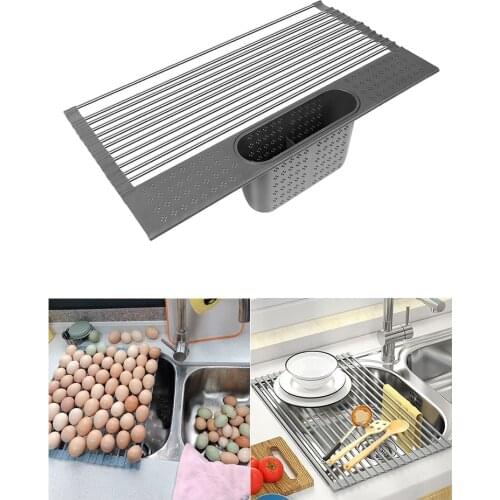 Telescopic Sink Shelf Soap Sponge Drain Rack Storage Basket Bag Faucet Holder Adjustable Bathroom Holder Sink Kitchen Accessorie