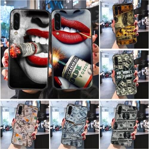 No Money banknote funny Phone case For Samsung Galaxy A 3 5 7 8 10 20 21 30 40 50 51 70 71 E S 2016 2018 4G black art coque