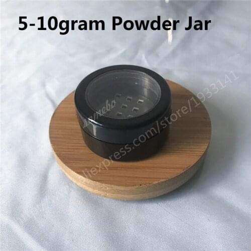 Hot sale 500 x 5g powder Jar, Small Jar with sifter , Cosmetic Bottle With Black Lids Wholesale