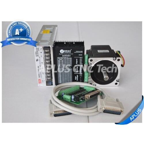 1-Axis NEMA 34 3 Phase Stepper Motor 636oz-in & Driver 3DM683 & 48V Power Supply Kit