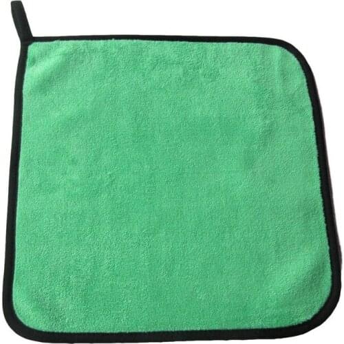 30x30/40/60CM Car Wash Microfiber Towel Car Cleaning Drying Cloth Hemming Car Care Cloth Detailing Car Wash Green Towel