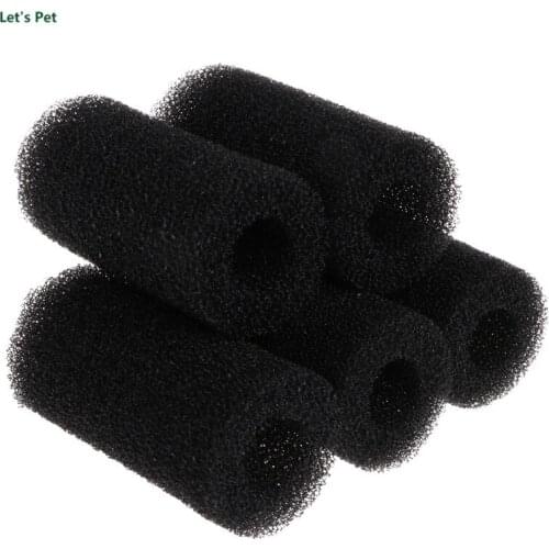 5 Pcs Sponge Aquarium Filter Protector Cover For Fish Tank Inlet Pond Black Foam