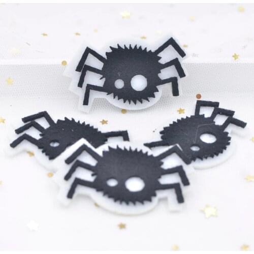 6CM Hallowmas Cartoon Spider Appliques Non-woven Fabric Padded Patches for Halloween Party Cosplay Fancy Dress Costume Decor F79